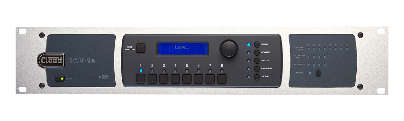 Cloud DCM1e: Mixer Kỹ Thuật Số 8 Vùng Có Ethernet | Điều Khiển Web/Di Động, Tích Hợp Paging & CDR-1