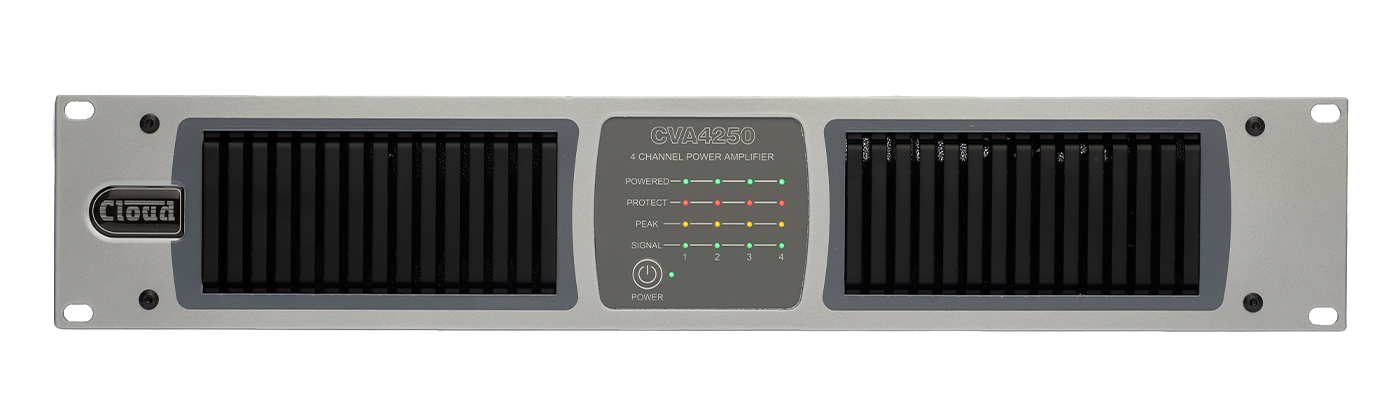 Cloud CVA4250: Amply 4 Kênh Hi-Z/Lo-Z Độc Lập | Power Sharing 500W/Group, DSP & Điều Khiển Mạng/RS-232