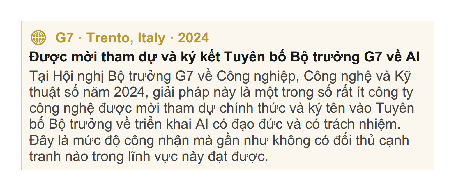 Được tin tưởng ở cấp độ G7 — và nghị viện quốc gia