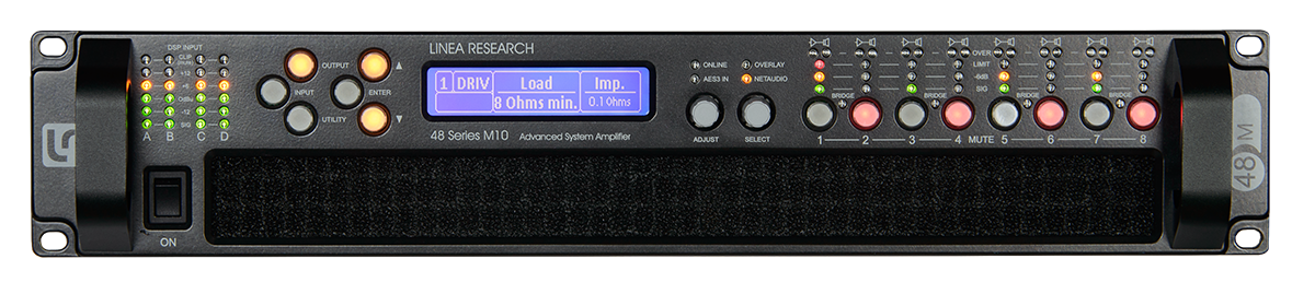 Power amp + DSP + DANTE - 8Ch x 2500W / 4Ohm, Full front panel user interface - LINEA RESEARCH _ 48M20 DANTE