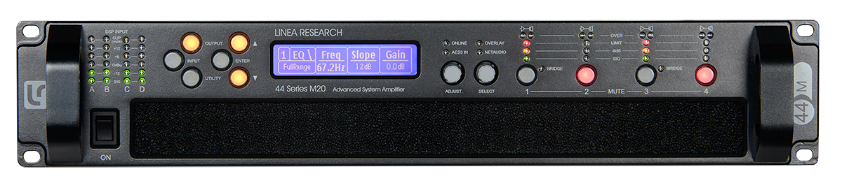 Power amp + DSP + DANTE - 4Ch x 3000W / 4Ohm, Full front panel user interface - LINEA RESEARCH _ 44M20 DANTE