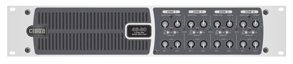 4 Zone Integrated Mixer Amplifier - CLOUD (ENGLAND) _ 46-80T