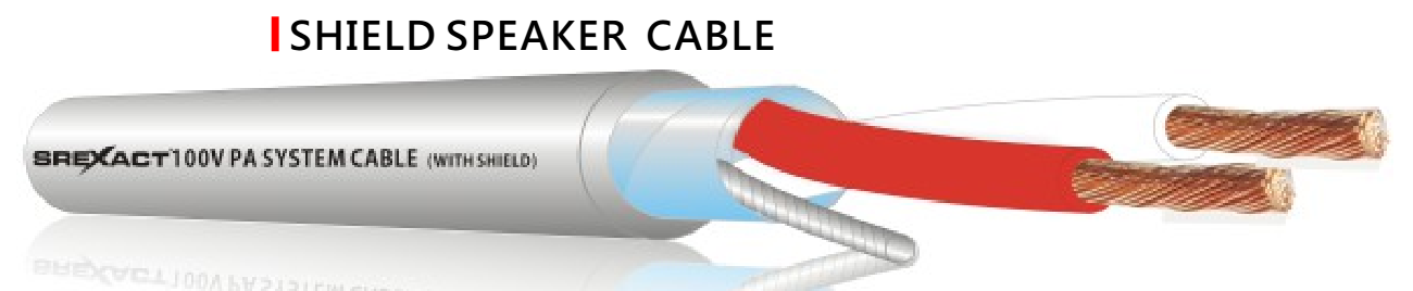 SREXACT _ SPEAKER CABLE for PA 100V, TWISTED & SHIELD 2 X 2.5