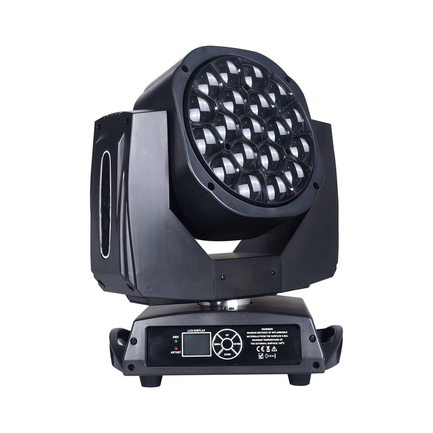 19pcs 15W RGBW 4in1 BEE EYE Pixel Zoom Rotating Moving Head Light _ BH-BLM1915ZR