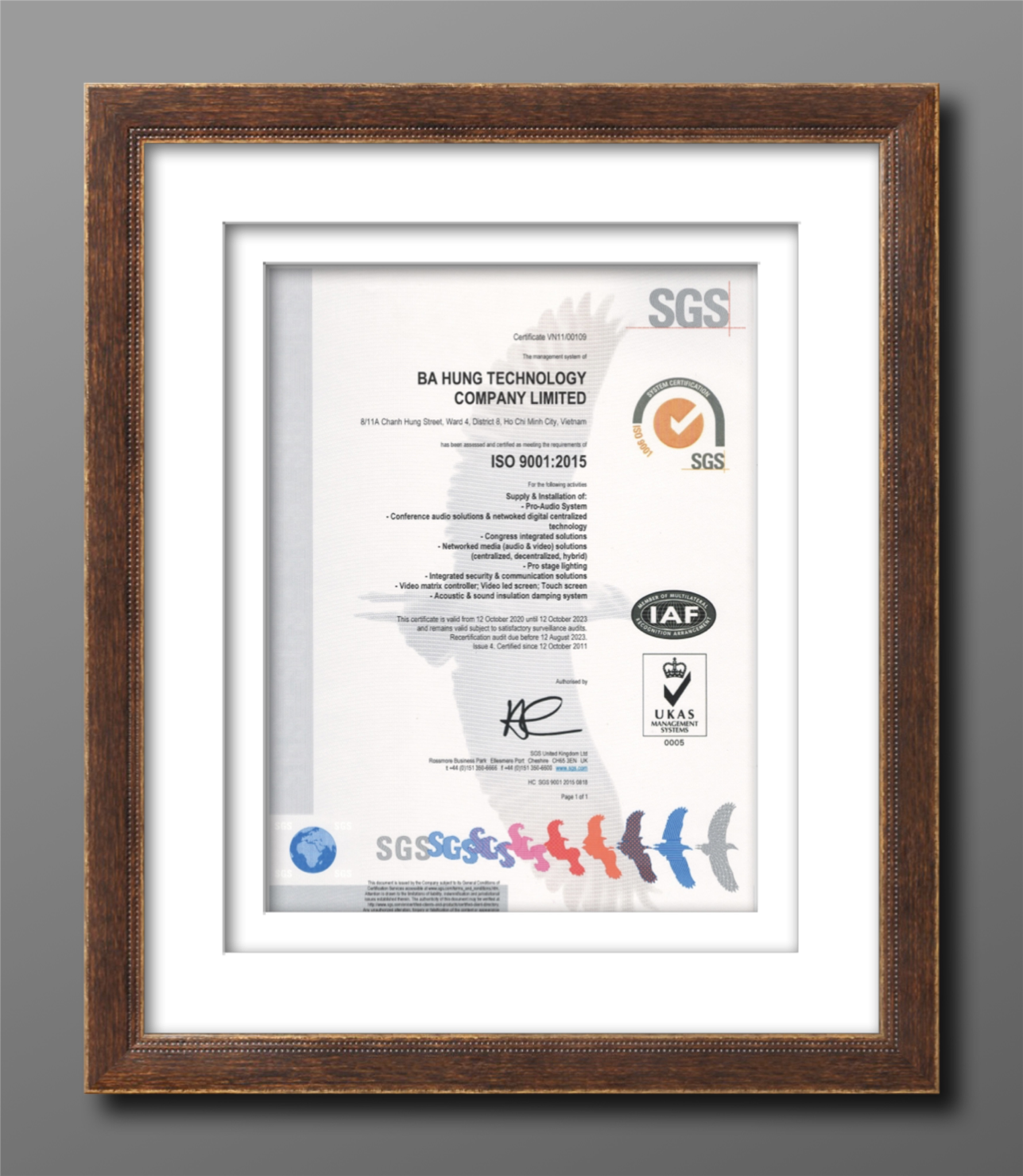 ISO 9001:2015 - Until 2023