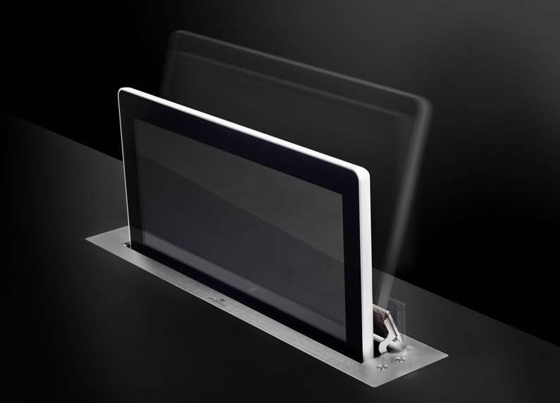 Motorized retractable monitors