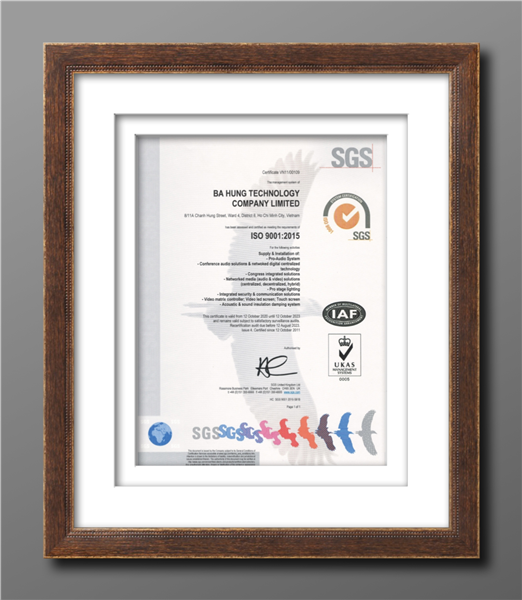 Chứng nhận ISO 9001
