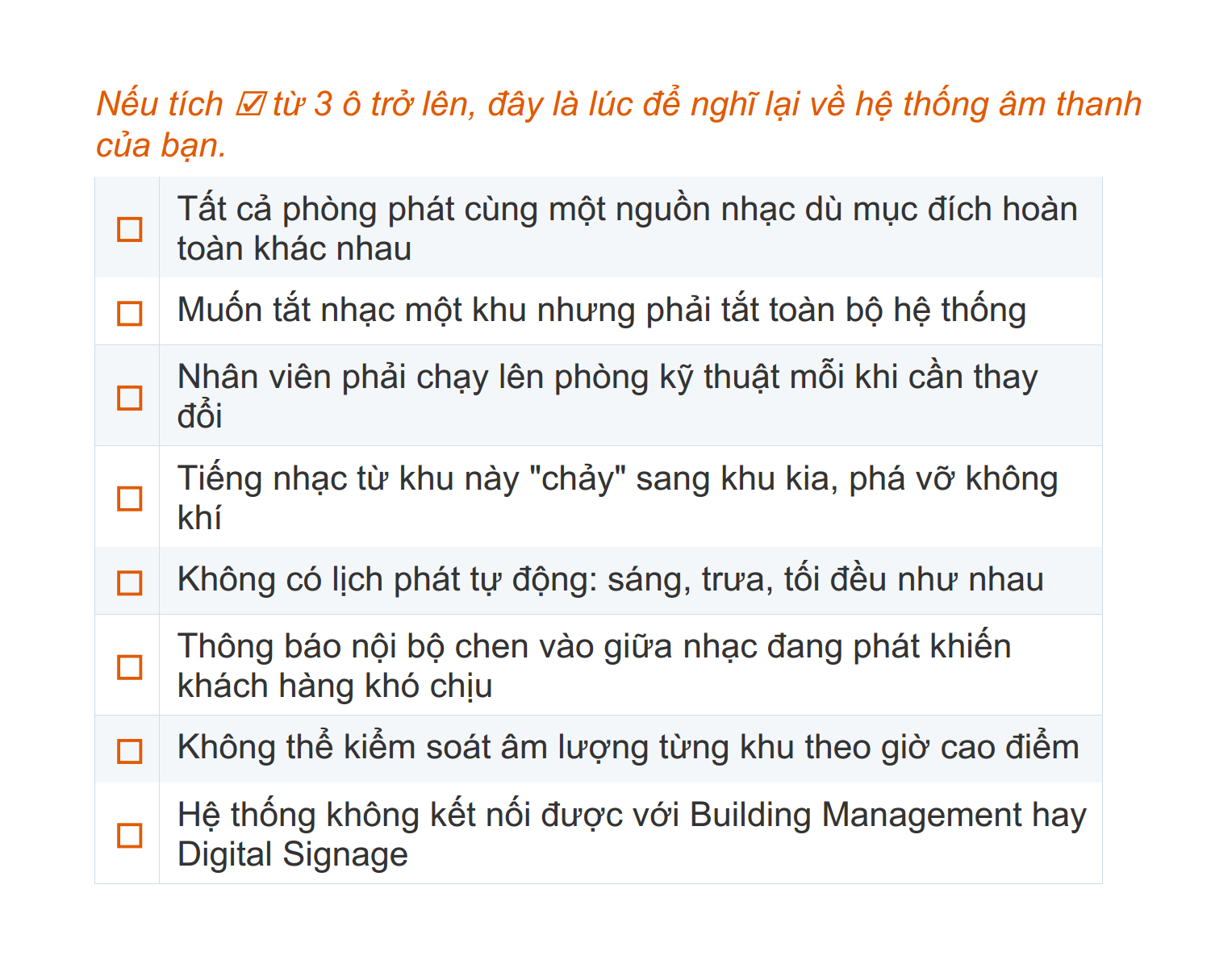 Hệ thống của bạn có đang gặp những vấn đề này?
